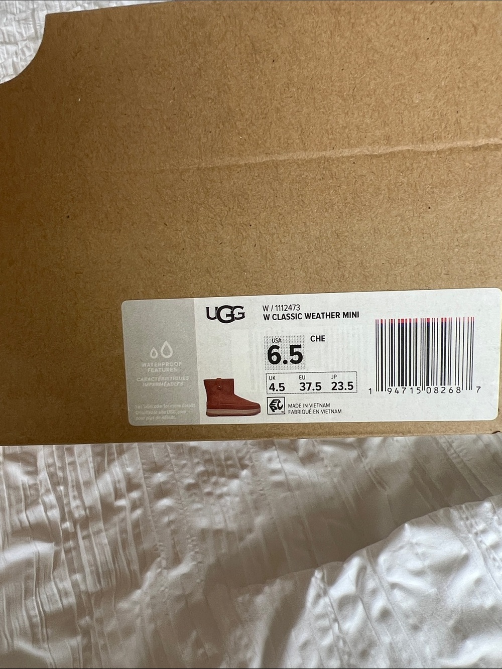 UGG W Classic Weather Mini - Chestnut Red - Picture 6 of 7